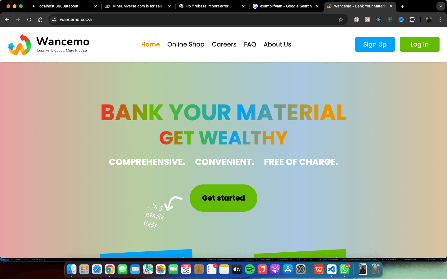 Wancemo Startup Website